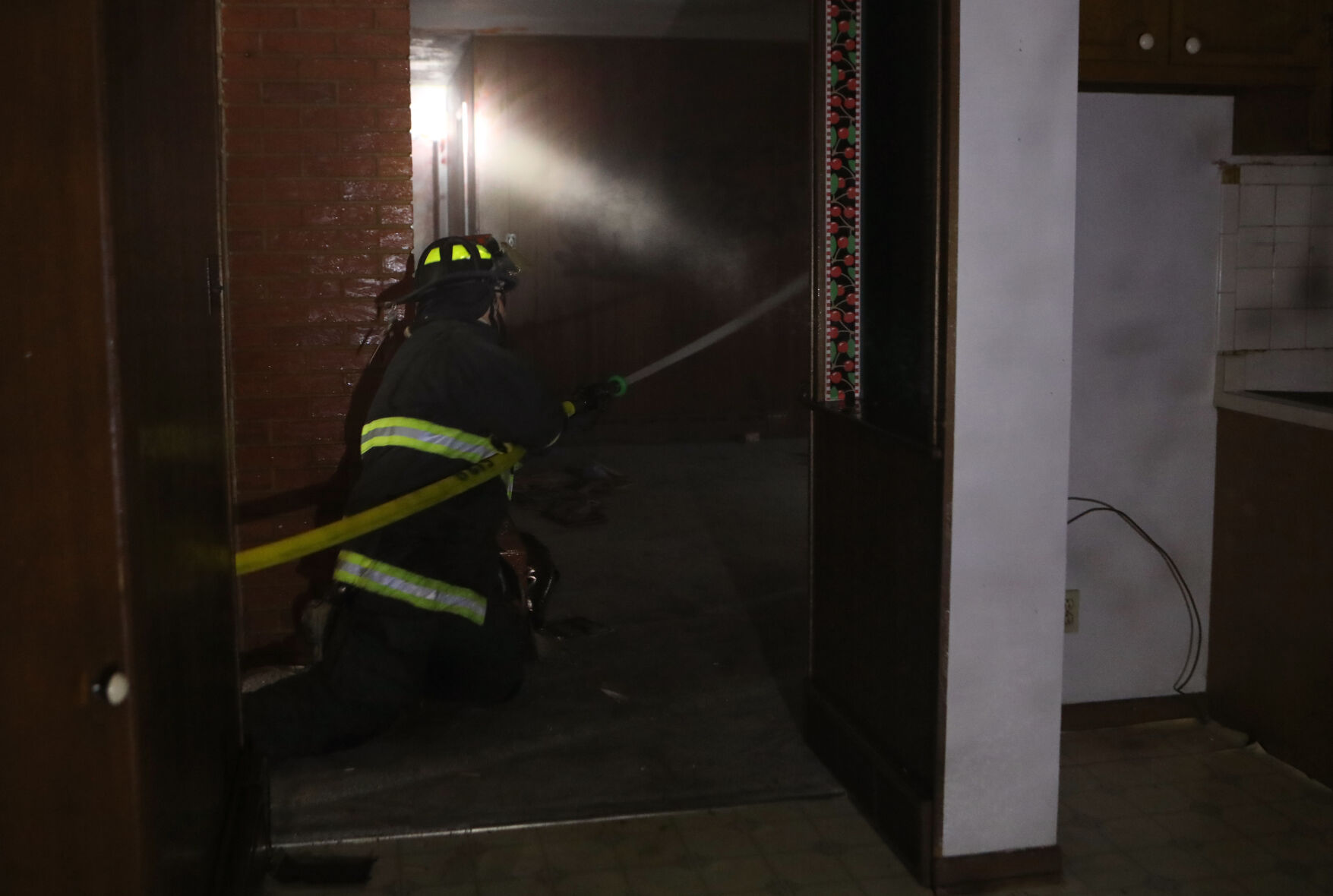 Fire training on First Street